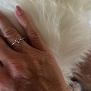 Pandora pink flower ring